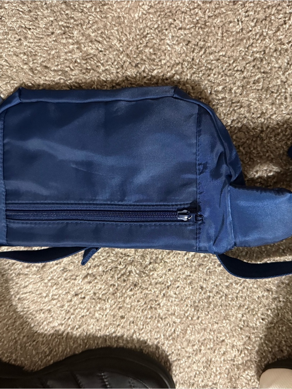 The Foldie Navy Travel Fanny Pack - Compact Hands-Free Waist Bag - Picture 5 of 5